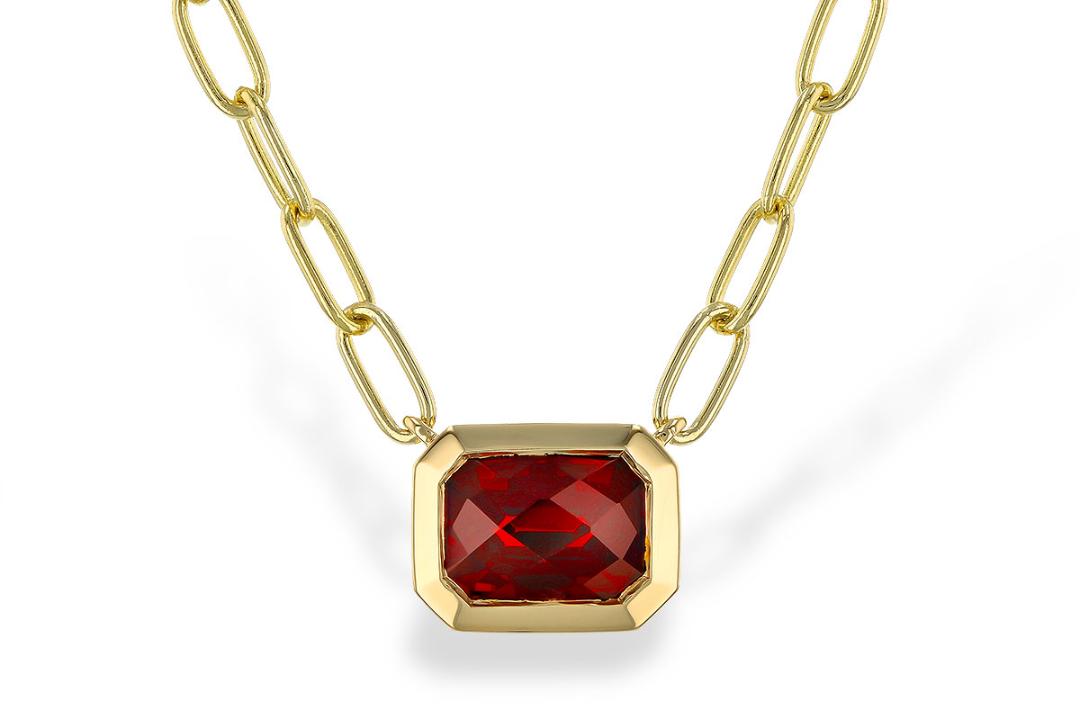 K284-05708: NECKLACE 1.45 GARNET (18")