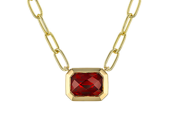 K284-05708: NECKLACE 1.45 GARNET (18")