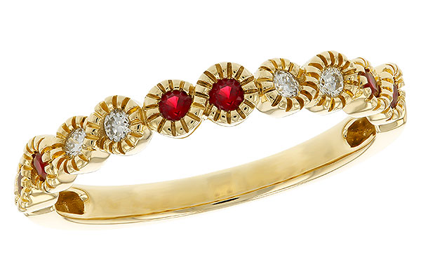 K284-06617: LDS WED RG .16 TW RUBY .25 TGW