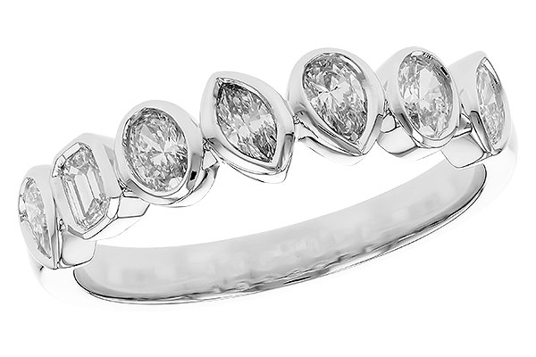 K284-06635: LDS DIA WED RG .62 TW FANCY CUT DIAS