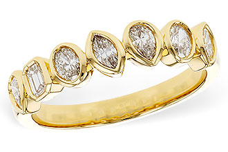 K284-06635: LDS DIA WED RG .62 TW FANCY CUT DIAS