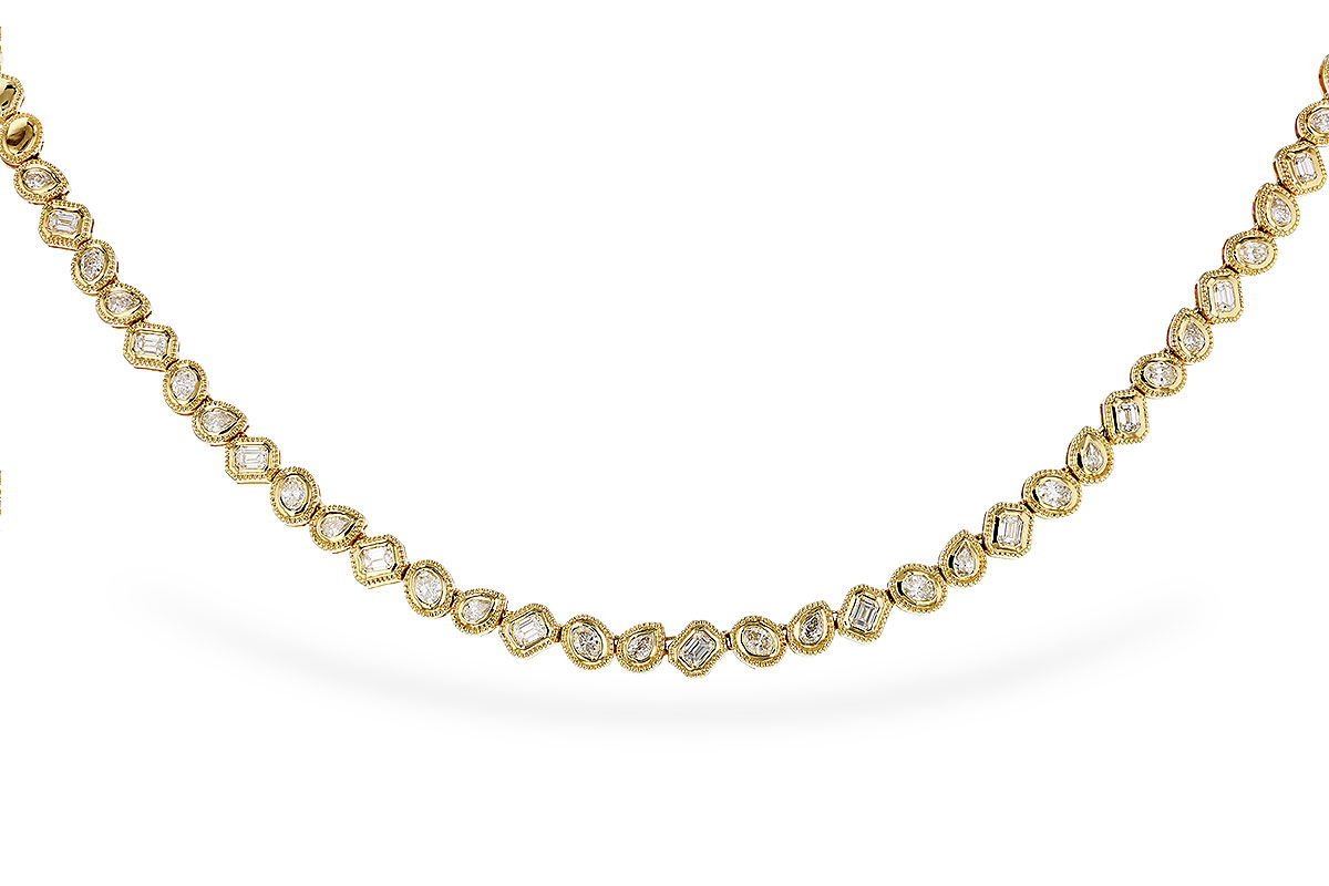 K284-07535: NECKLACE 2.25 TW FANCY CUT DIAS (17.25")