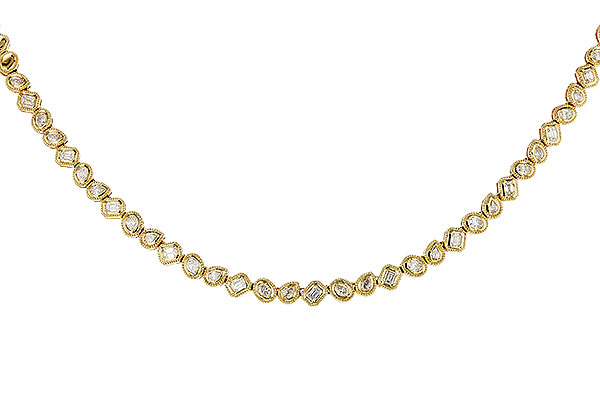 K284-07535: NECKLACE 2.25 TW FANCY CUT DIAS (17.25")