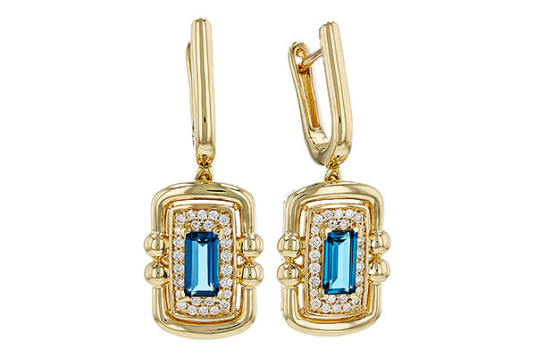 K284-91144: EARR .82 TW LONDON BLUE TOPAZ 1.00 TGW (6x3MM LBT)