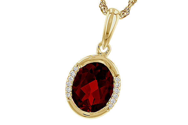 K284-92053: NECKLACE 2.02 TW GARNET 2.05 TGW (9x7 GAR)