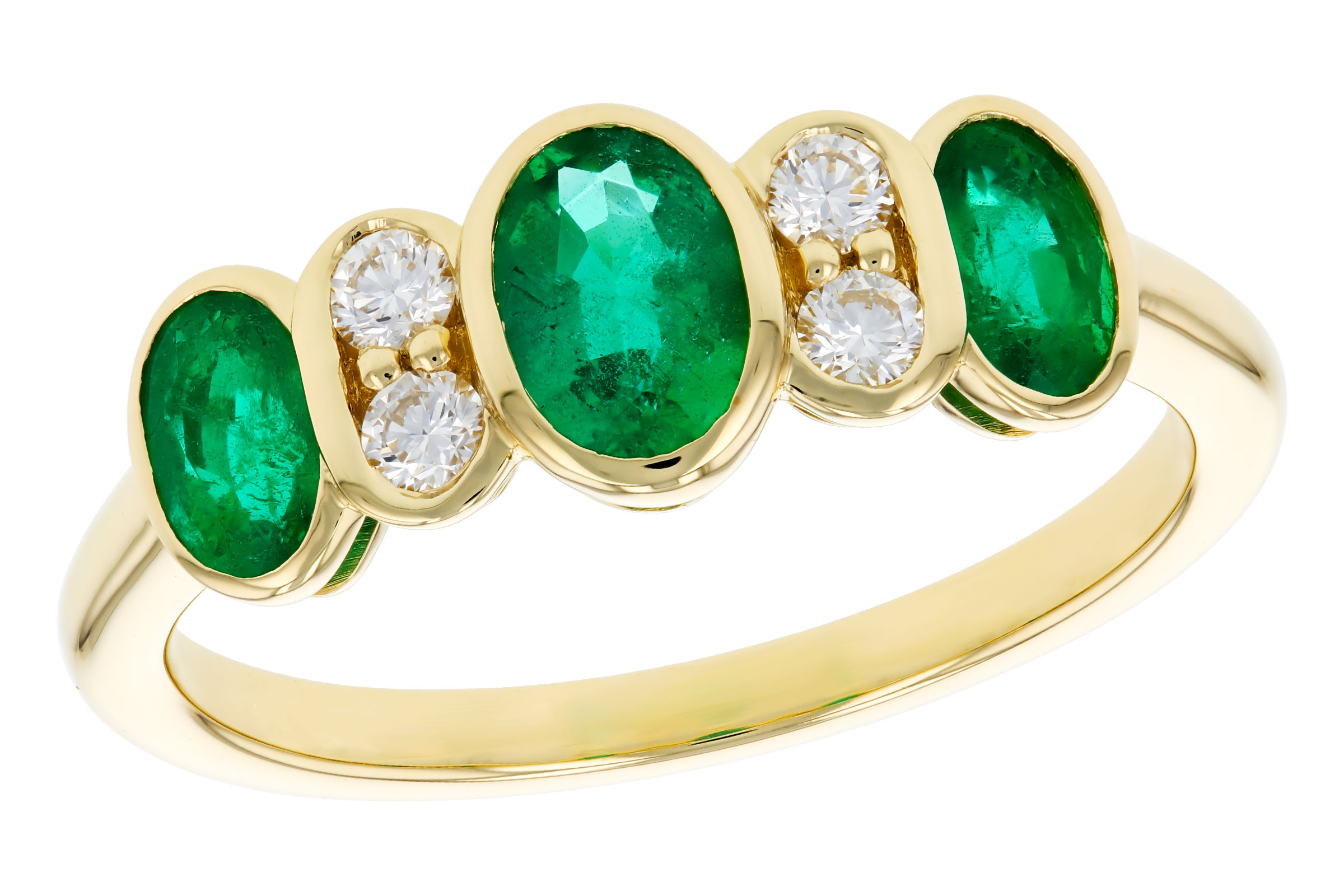 K284-93853: LDS RG .90 TW EMERALD 1.05 TGW