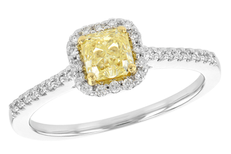 L197-68417: LDR .67 LGT FANCY YELL DIA .86 TW (EGL D14042811)