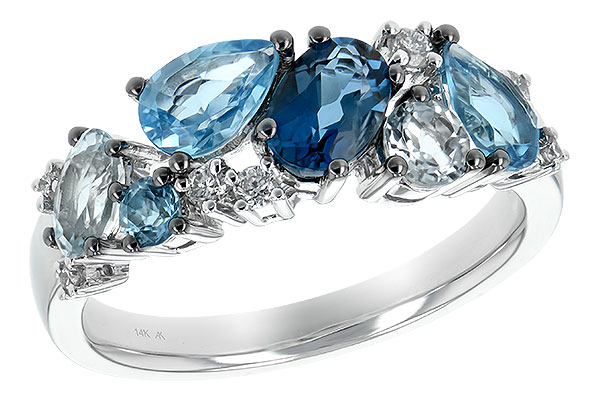 L198-54817: LDS RG 2.05 BLUE TOPAZ 2.16 TGW