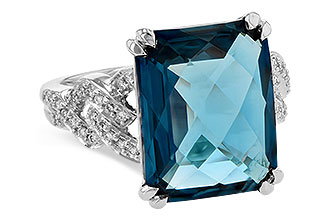 L199-45708: LDS RG 9.40 LONDON BLUE TOPAZ 9.60 TGW (15x12MM)