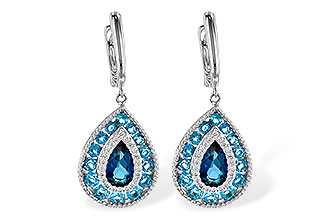 L199-49344: EARR 3.15 TW BLUE TOPAZ 3.32 TGW