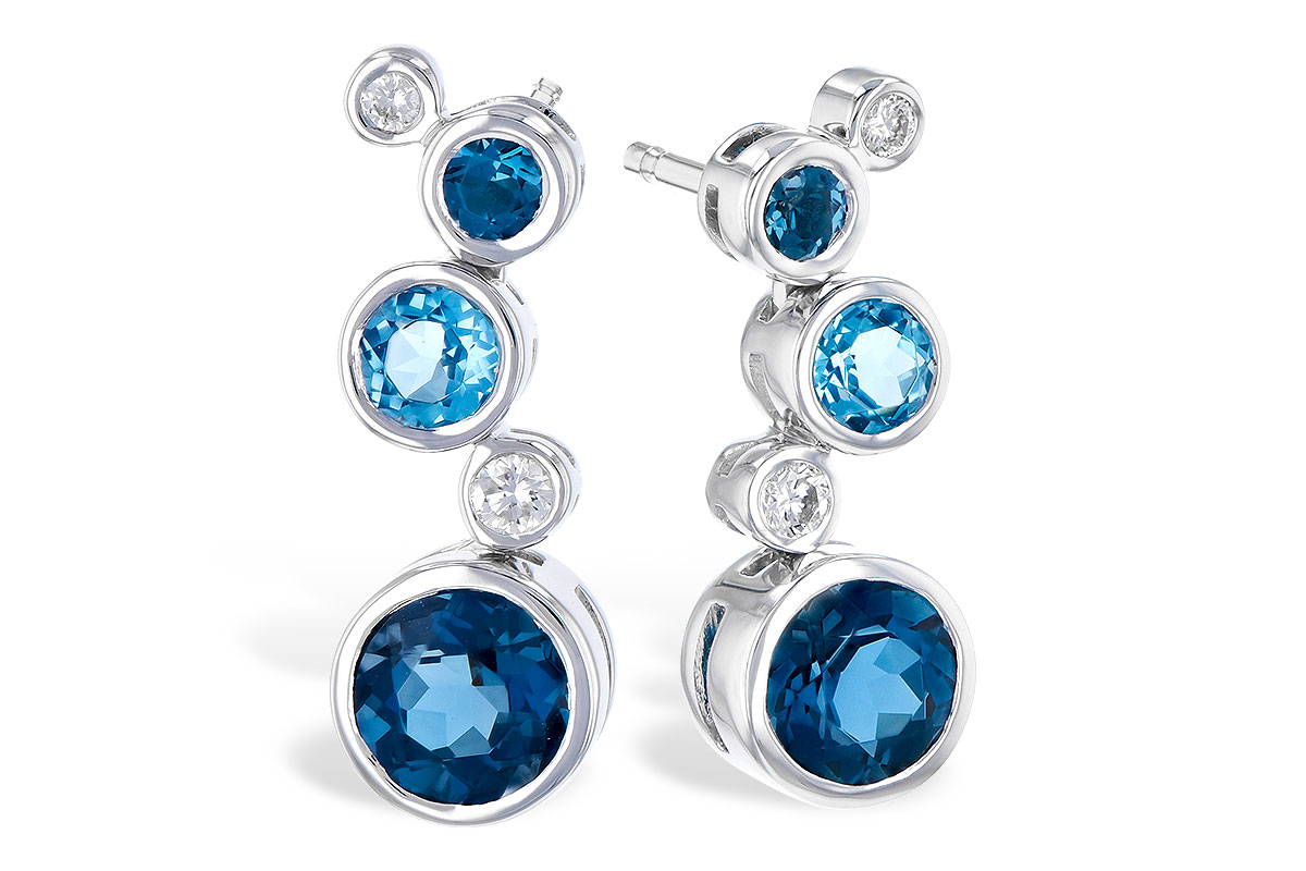 L282-24808: EARR 2.27 BLUE TOPAZ 2.40 TGW