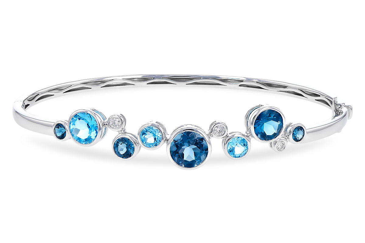 L283-09308: BANGLE 3.95 TW BLUE TOPAZ 4.06 TGW