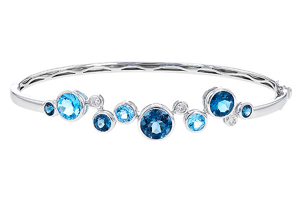 L283-09308: BANGLE 3.95 TW BLUE TOPAZ 4.06 TGW