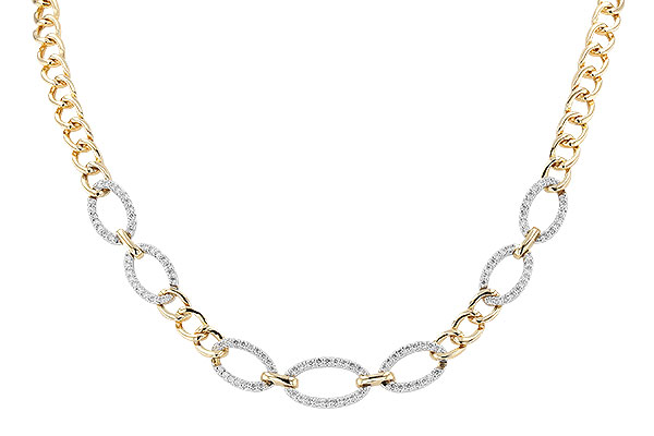 L283-11135: NECKLACE 1.12 TW (17")(INCLUDES BAR LINKS)