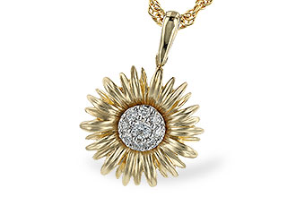 L283-12962: F283-12063 WITH YG PETALS / WG SETTING .10 TW