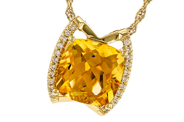 L283-13908: NECKLACE 3.74 CITRINE 3.85 TGW (10MM CIT)