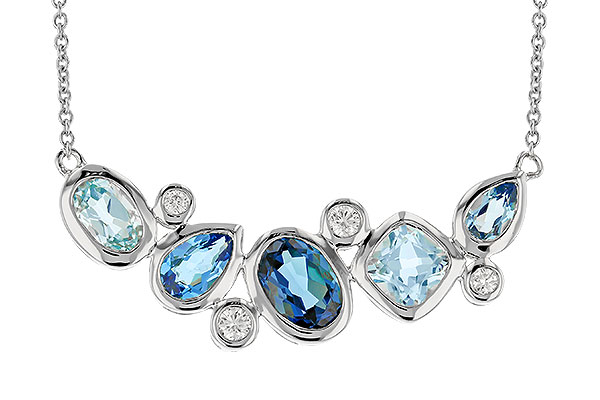 L283-14744: NECK 2.57 BLUE TOPAZ TW 2.72 TGW (18 INCHES)