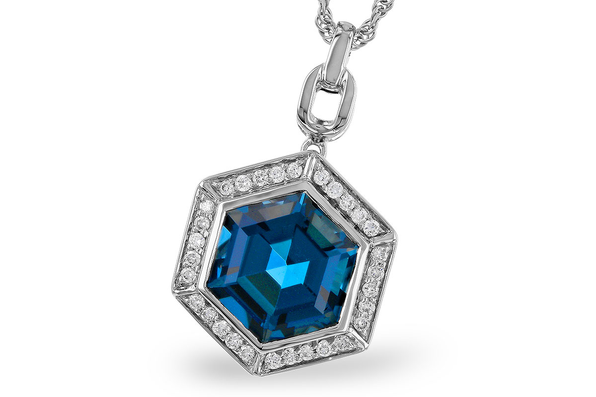 L284-02053: NECK 3.40 LONDON BLUE TOPAZ 3.55 TGW (9MM LBT)