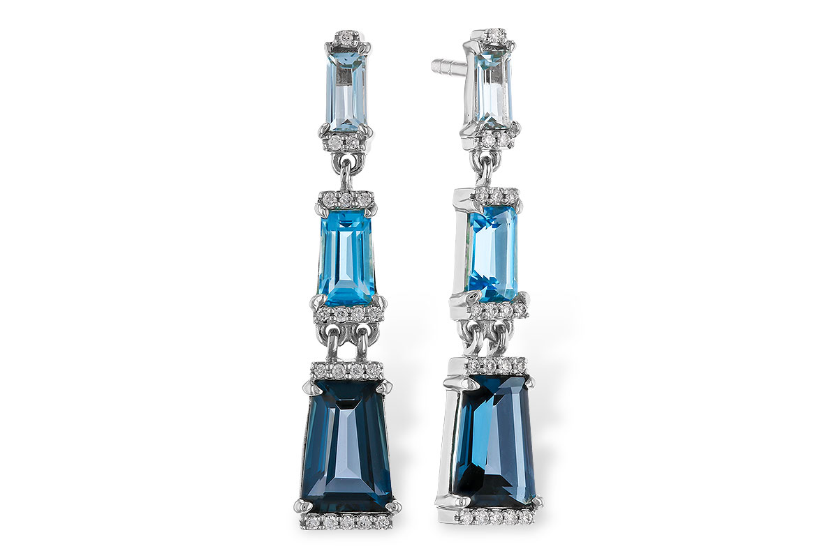 L284-03853: EARRINGS 2.55 BLUE TOPAZ 2.62 TGW