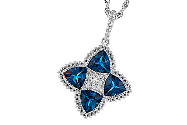 L284-04744: NECKLACE 2.79 LONDON BLUE TOPAZ 2.85 TGW