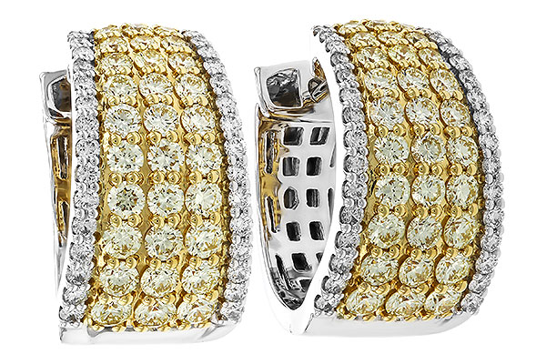 L284-04808: EARRINGS 1.52 YELLOW DIAS 1.96 TW