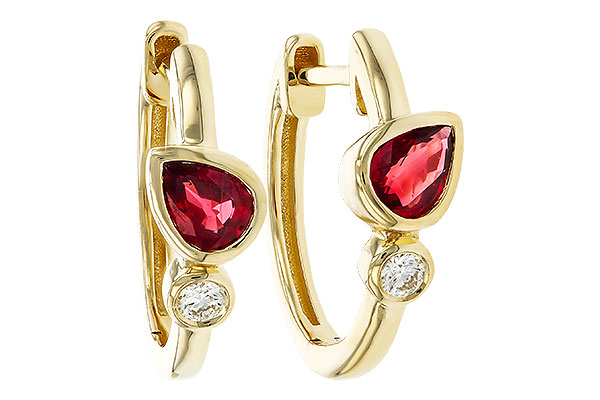 L284-04817: EARRINGS .48 RUBY .54 TGW