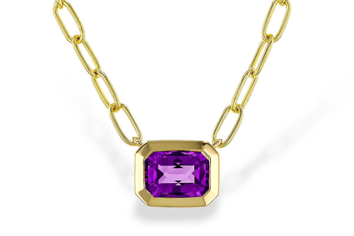 L284-05717: NECKLACE .82 AMETHYST (18")