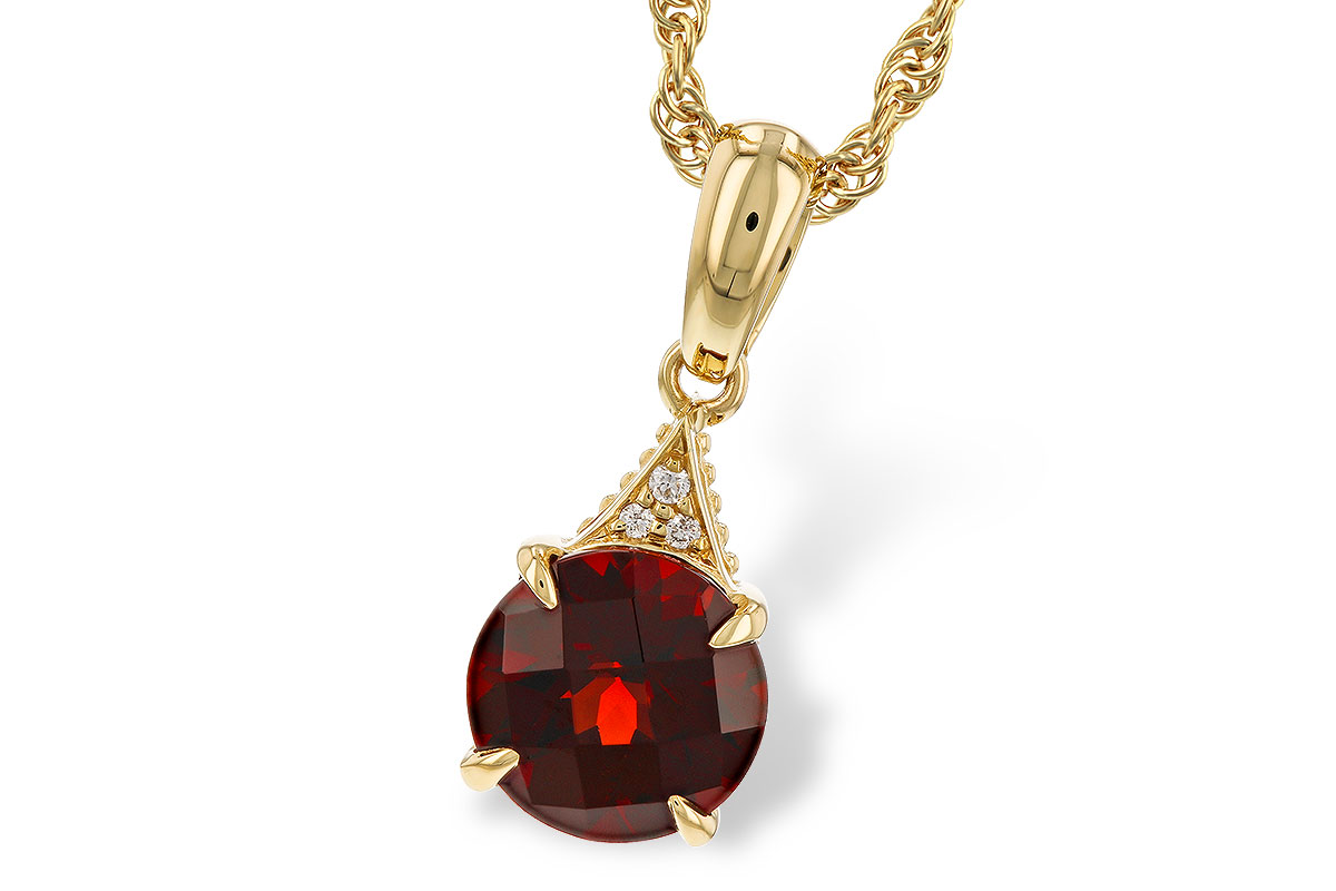 L284-06571: NECK 1.46 GARNET 1.47 TGW (7MM RD)