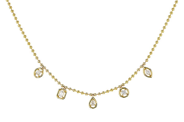 L284-07517: NECKLACE .50 TW FANCY CUT DIAS (18")