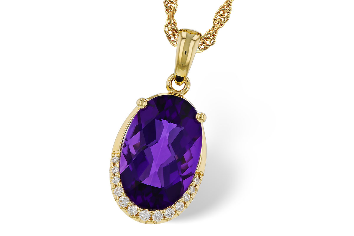 L284-08371: NECKLACE 2.70 AMETHYST 2.76 TGW (12x8MM OV)