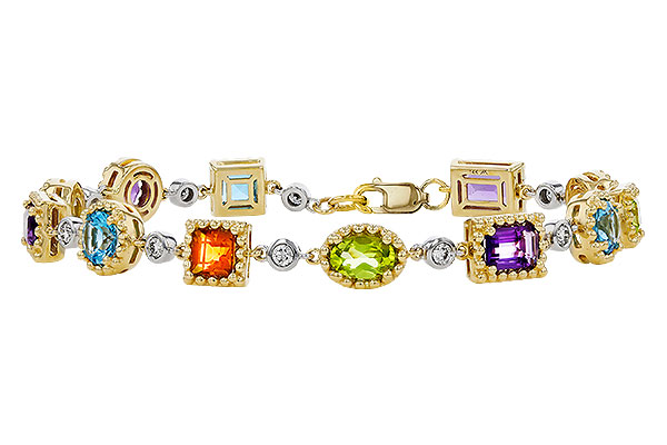 L284-08408: BRACELET 4.63 SEMI-PREC (AMY,BT,CIT,PER) 5.05 TGW