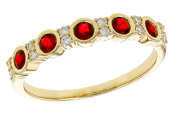 L284-08426: LDS WED RG .33 TW RUBY .45 TGW