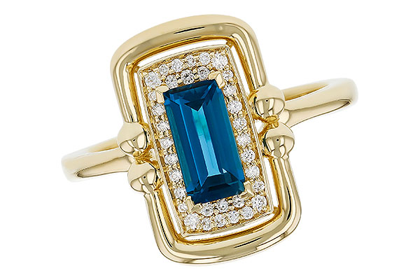 L284-91135: LDS RG .84 LONDON BLUE TOPAZ .96 TGW (8x4MM LBT)