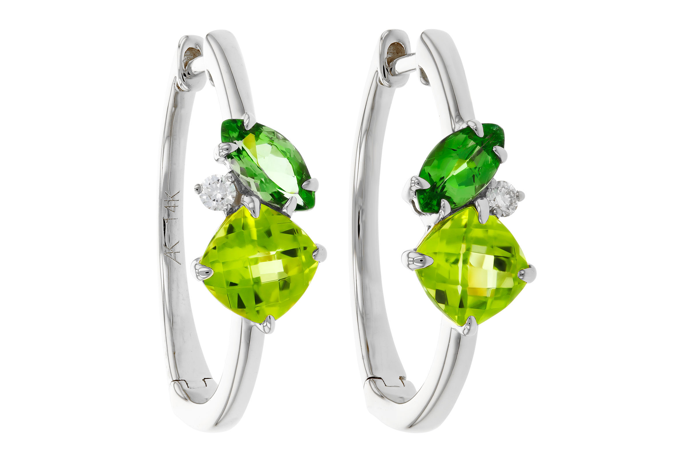 L284-92926: EARRINGS 1.69 TW SEMI-PREC (PER,TSAV) 1.73 TGW
