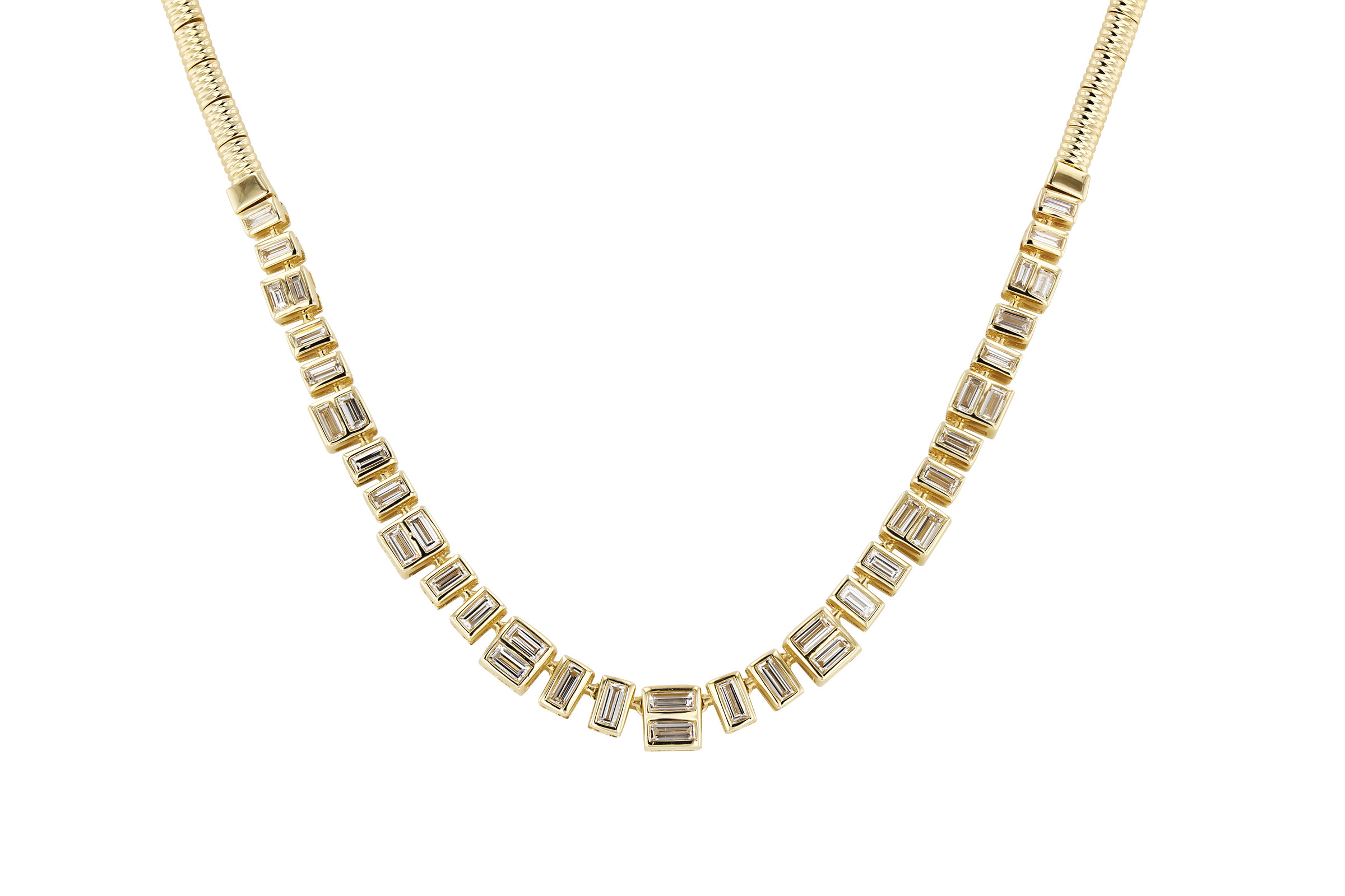 L284-92953: NECKLACE 1.80 TW BAGUETTES (17")