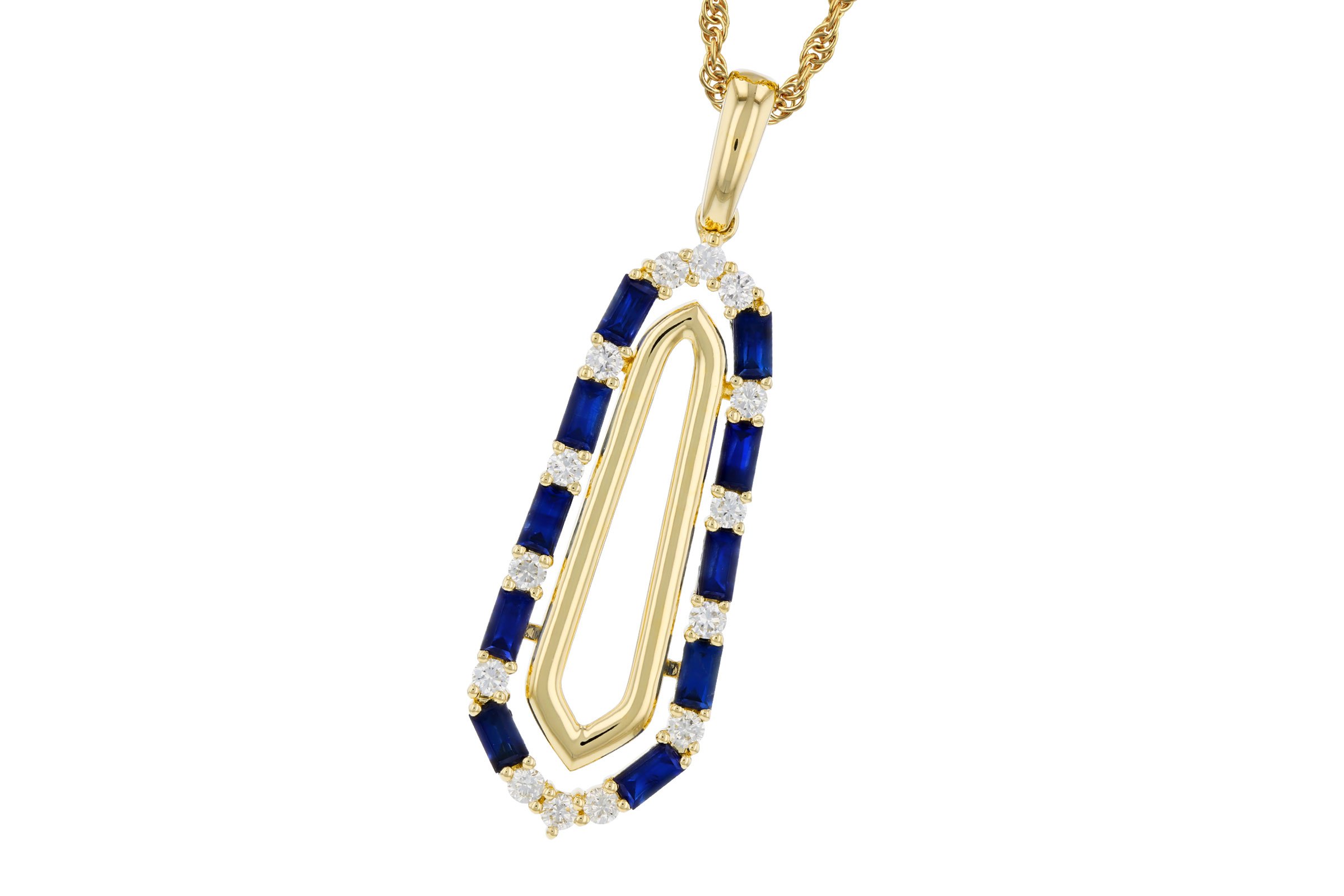 L284-93871: NECKLACE .74 TW SAPPHIRE .94 TGW