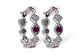 M010-36553: EARRINGS .20 RUBY .25 TGW