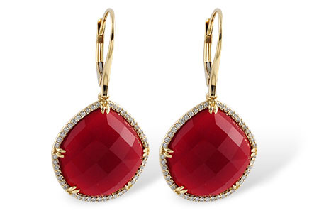 M195-82062: EARR 14.15 RED AGATE 14.43 TGW