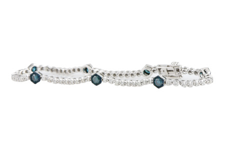 M197-64780: BRACELET .93 BLUE DIAS 1.62 TW