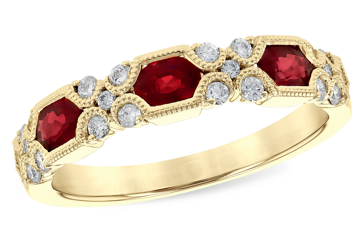 M282-22017: LDS WED RG .74 RUBY 1.00 TGW (4x3MM RUBY)