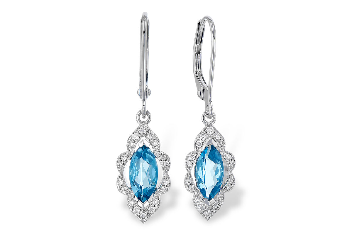 M282-25726: EARR 1.02 TW BLUE TOPAZ 1.17 TGW
