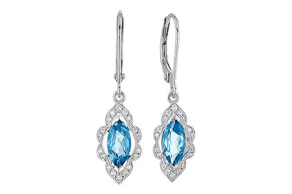 M282-25726: EARR 1.02 TW BLUE TOPAZ 1.17 TGW