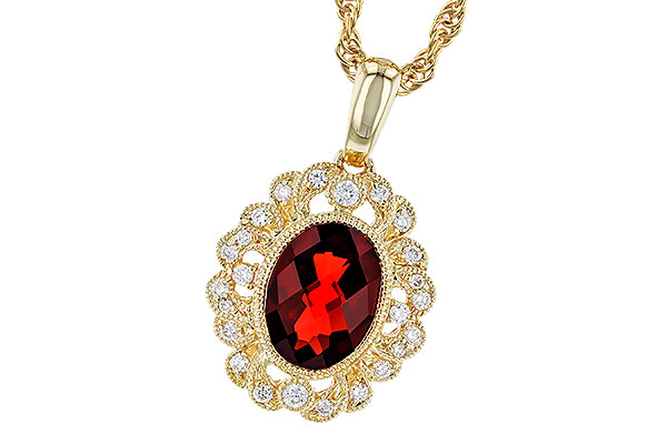 M283-11153: NECK 1.40 GARNET 1.54 TGW (8x6MM GAR)