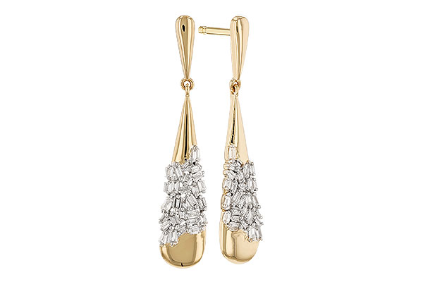 M283-13853: EARRINGS .20 TW BAGUETTE DIAS