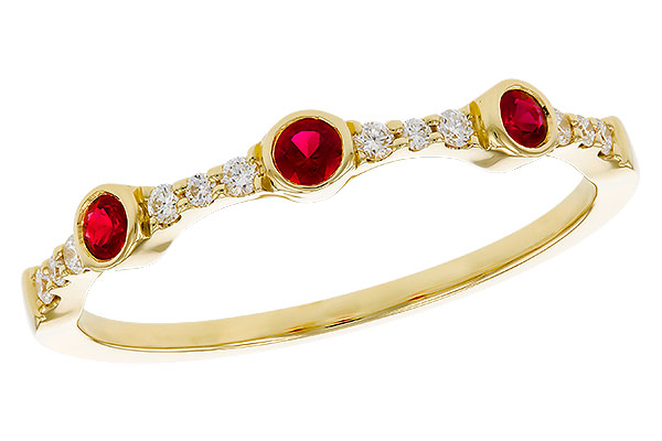 M284-02962: LDS WED RG .15 RUBY .24 TGW
