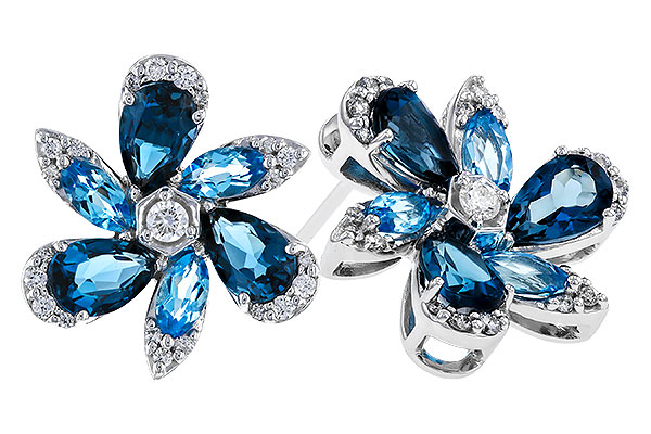 M284-03844: EARRINGS 3.37 BLUE TOPAZ 3.64 TGW