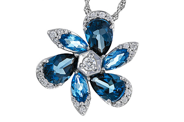 M284-03853: NECKLACE 3.03 BLUE TOPAZ 3.22 TGW