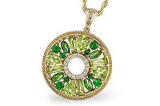 M284-03862: NECKLACE 1.47 SEMI-PREC (PER & GR.GT) 1.52 TGW