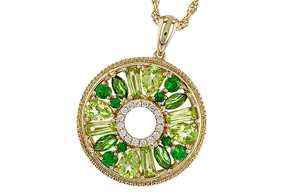 M284-03862: NECKLACE 1.47 SEMI-PREC (PER & GR.GT) 1.52 TGW