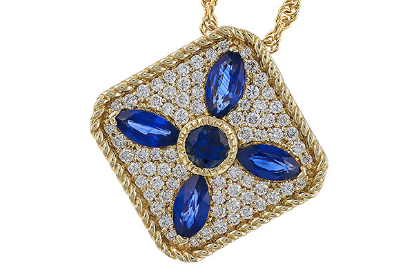 M284-04744: NECKLACE .89 TW SAPPHIRE 1.20 TGW